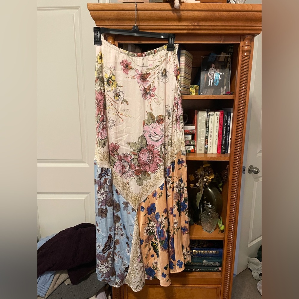 Floral free people maxi skirt